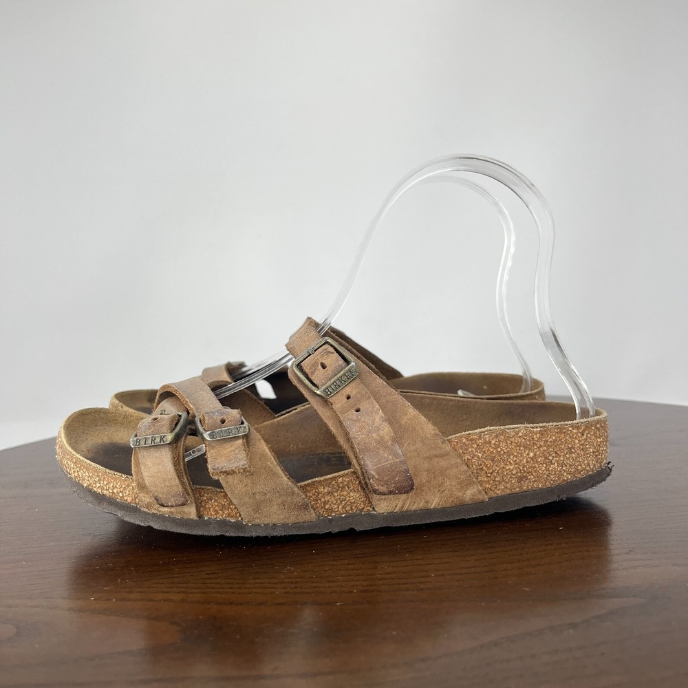 Birkenstock Franca Sandal Women's 5 Brown Leather Oiled Slide Slip On Casual‎